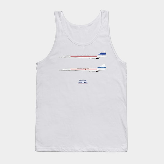 Prototype Concordes 001 And 002 Tank Top by SteveHClark